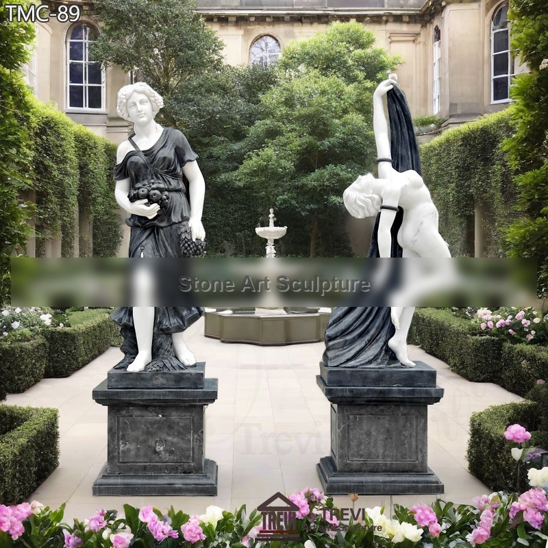 Life-Size Dancing Girl Nude Marble Sculpture for Sale detail image