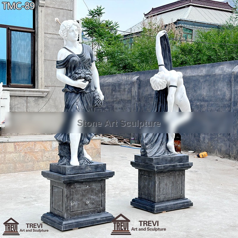 Life-Size Dancing Girl Nude Marble Sculpture for Sale detail image