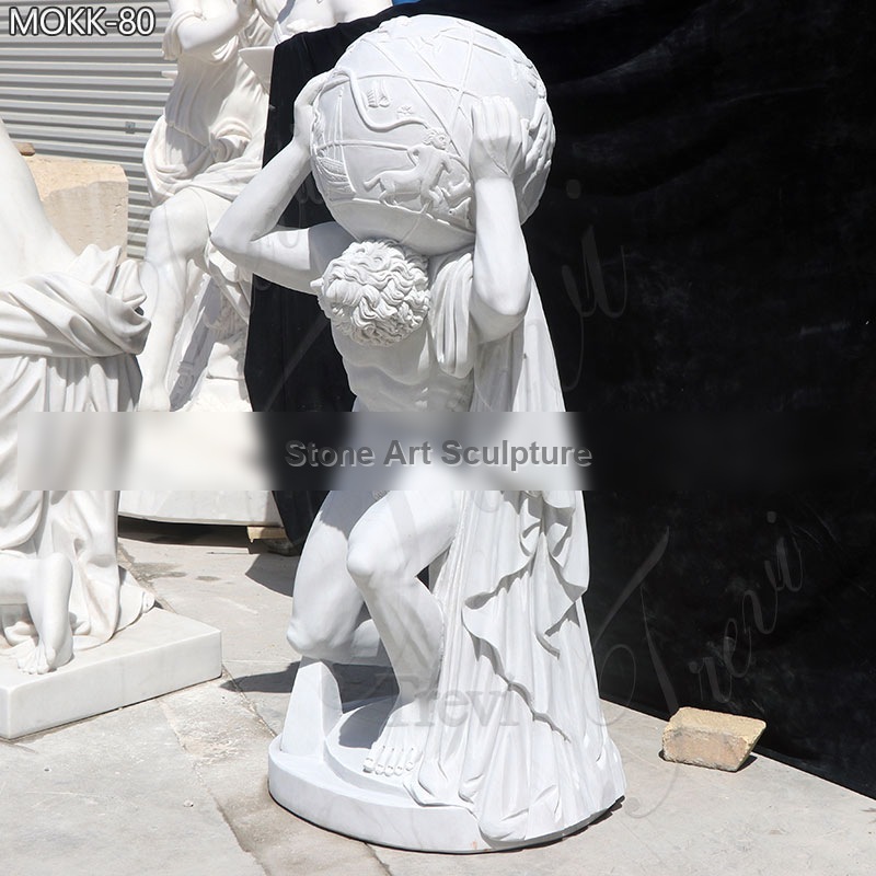 Life-Size Garden Marble Farnese Atlas Sculpture for Sale MOKK-80 detail image