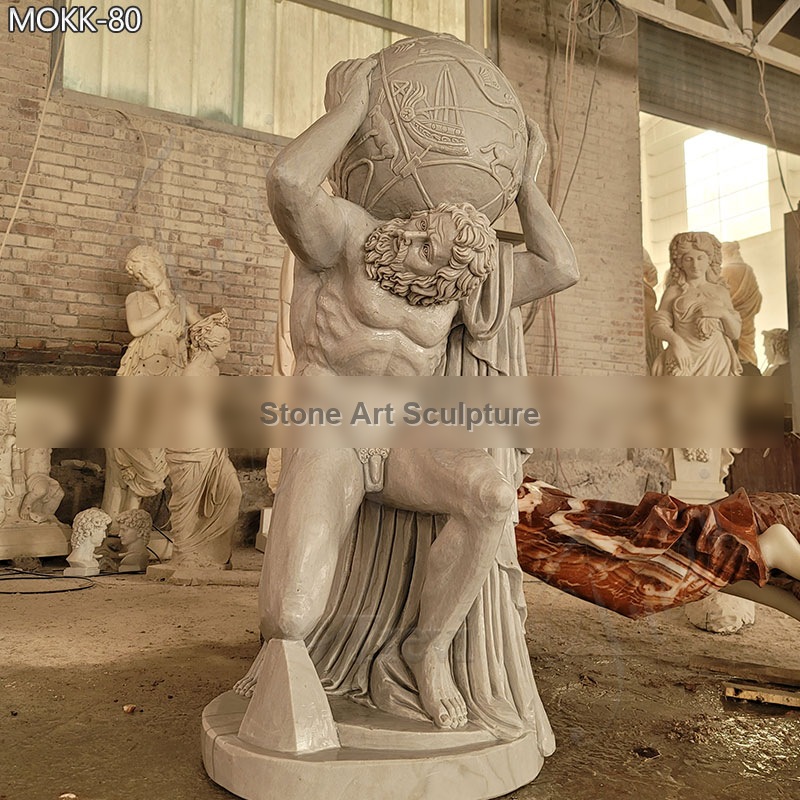 Life-Size Garden Marble Farnese Atlas Sculpture for Sale MOKK-80 detail image