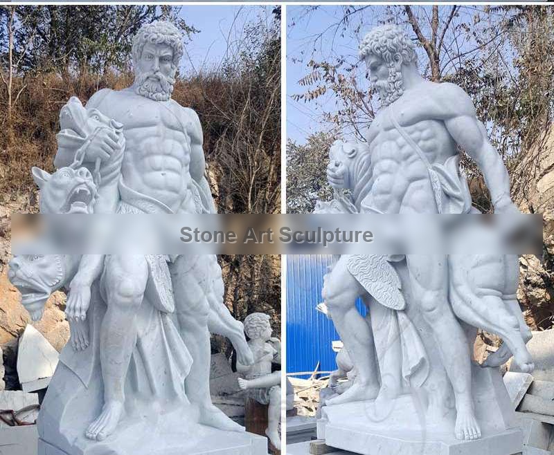 Life-Size Garden Marble Hercules Statues for Sale MOKK-74 detail image