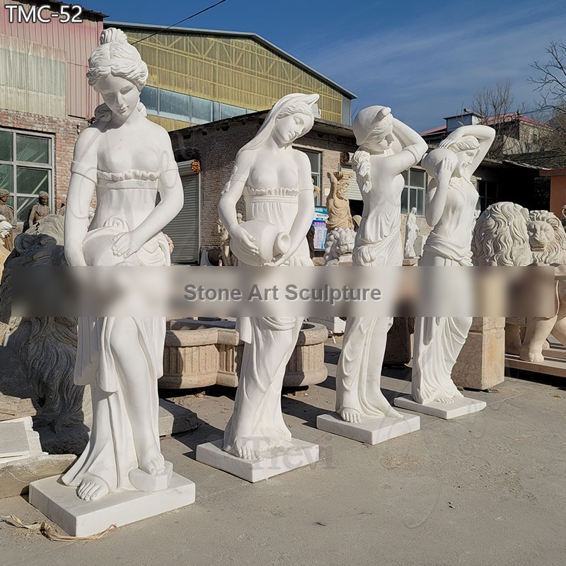 Life Size Marble Female Sculpture Holding Jar for Sale detail image