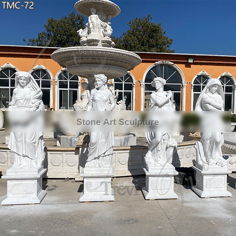Life-Size Outdoor Four Season Marble Goddess Statue for Sale TMC-72 detail image
