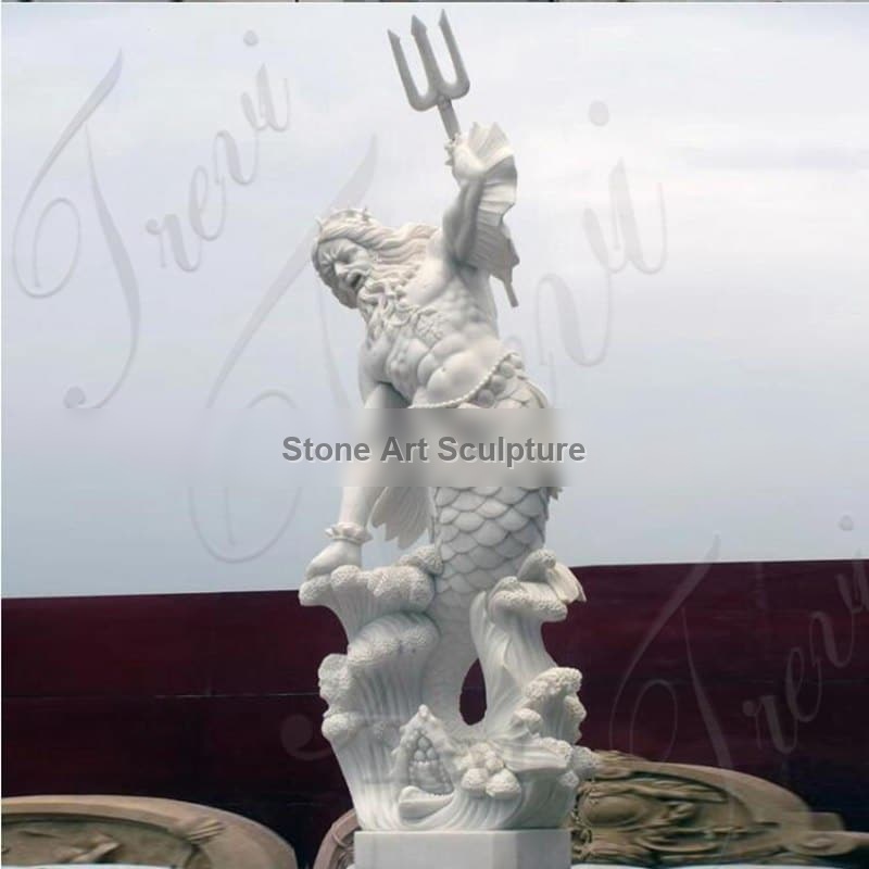 Life Size Poseidon Marble Garden Statue for sale MOKK-778 detail image