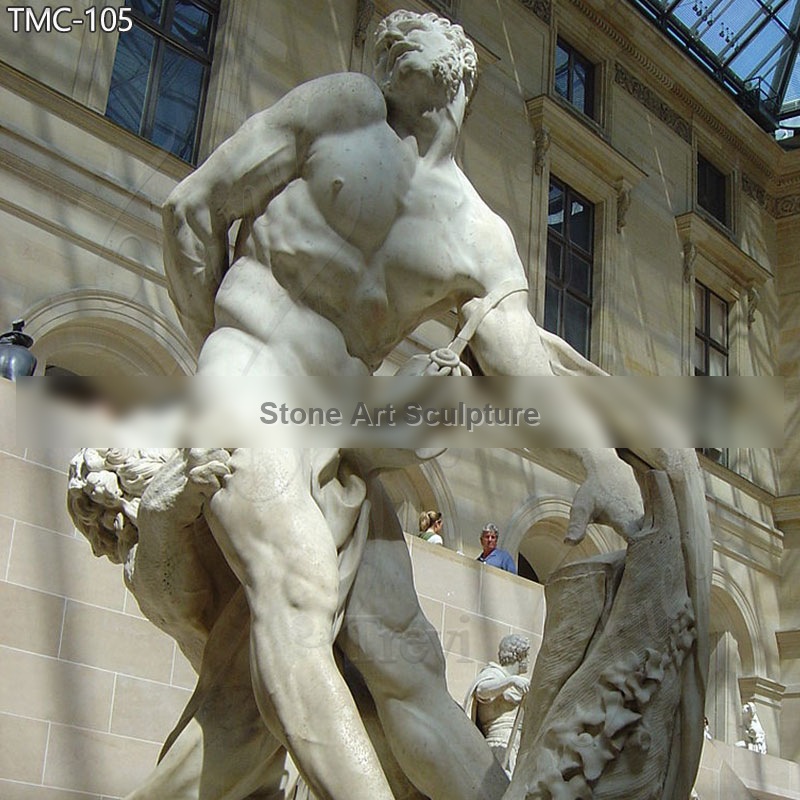 Marble Milo of Croton Statue for Sale detail image
