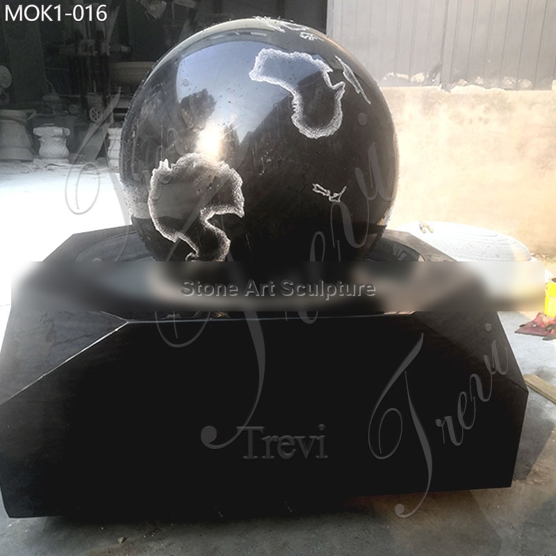 Marble Rolling Sphere Water Feature Globe Fountain for Sale MOK1-016 detail image