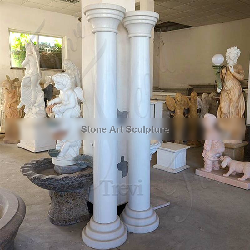 Marble Square Architecture Pillars for Sale Driveway Art Decorative MOKK-699 detail image