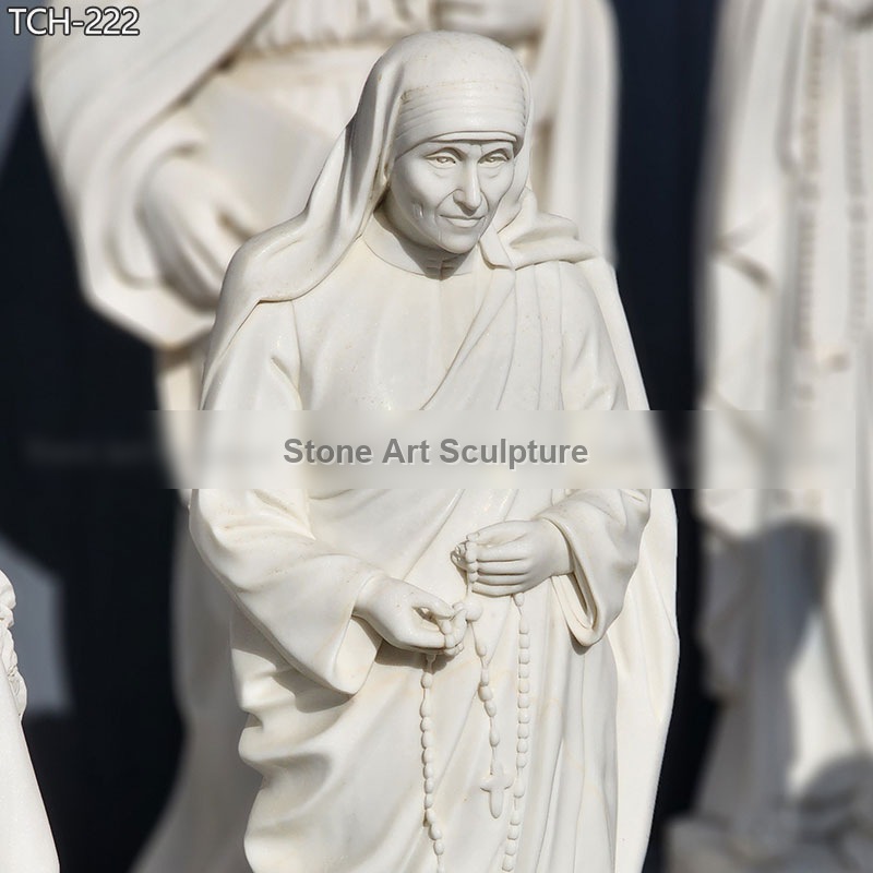 Marble St. Teresa of Calcutta Statue for Church TCH-222 detail image
