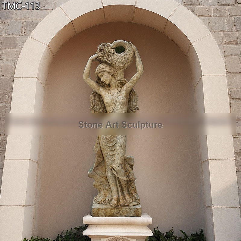 Life Size Antique Marble Lady Statue for Sale
