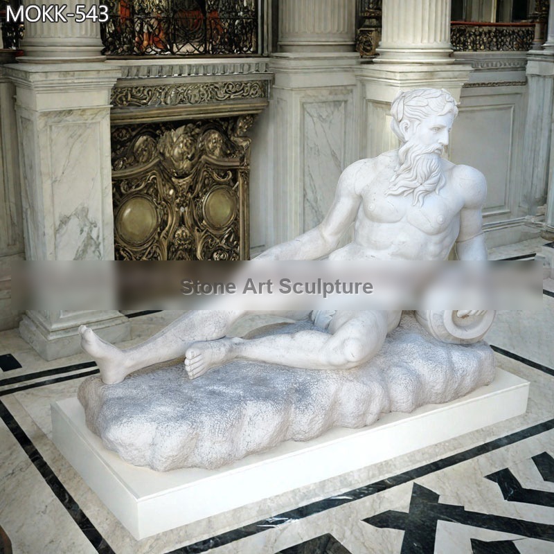 Life Size Reclining Marble Oceanus Statue for Sale