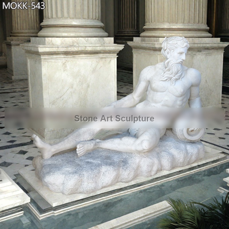 Life Size Reclining Marble Oceanus Statue for Sale detail image