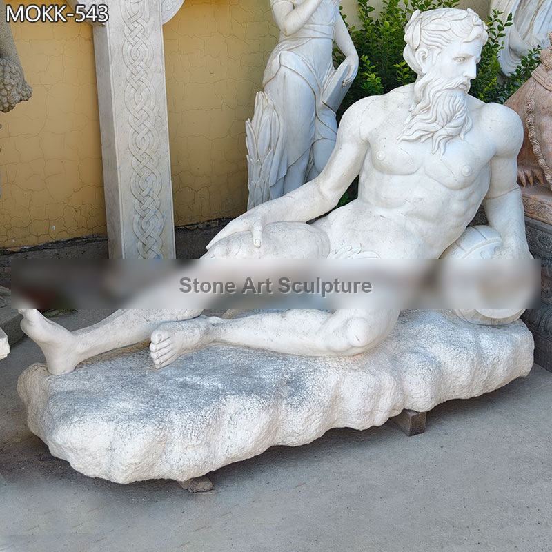 Life Size Reclining Marble Oceanus Statue for Sale detail image