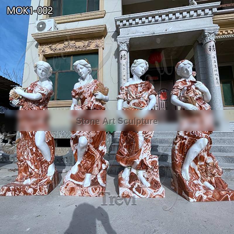 Life Size Four Seasons Marble Statues Outdoor Decor for Sale MOK1-002