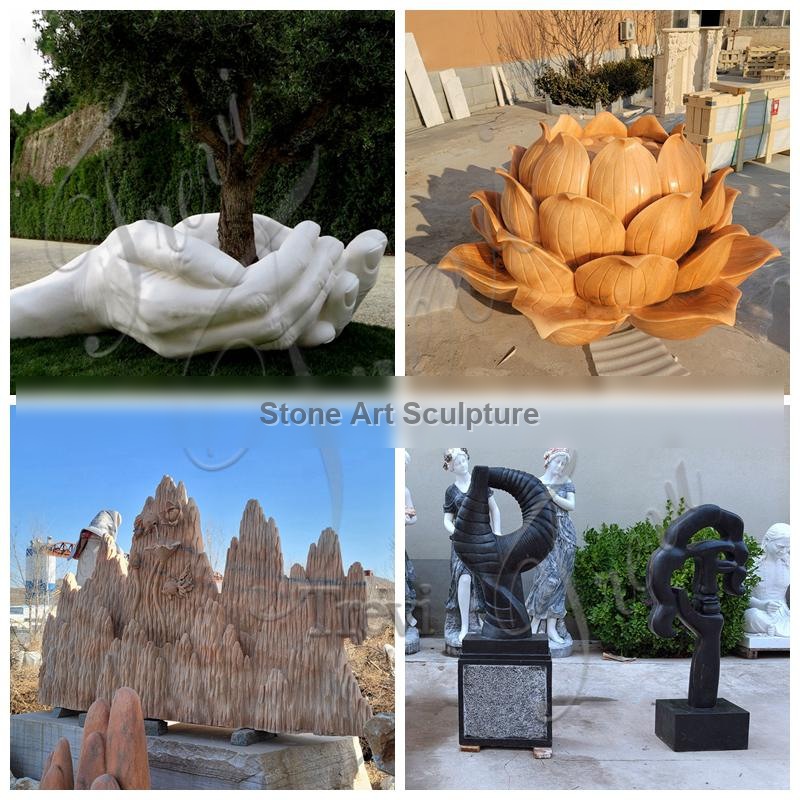 Large Yard Statues of Marble Rockery Garden Decor for Sale MOK1-037 detail image