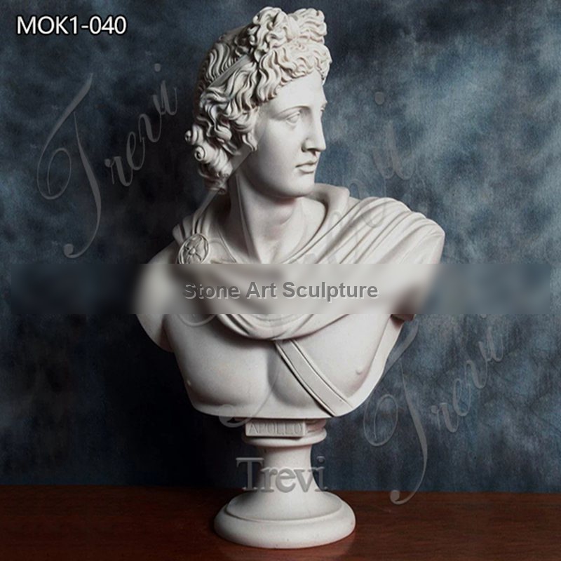 Hand Carving Apollo Marble Bust Desk Decor Factory Supplier MOK1-040