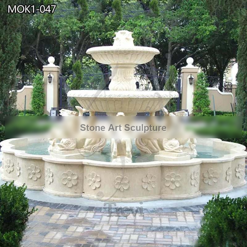 Hand Carving Marble Horse Fountain Garden Decor for Sale MOK1-047