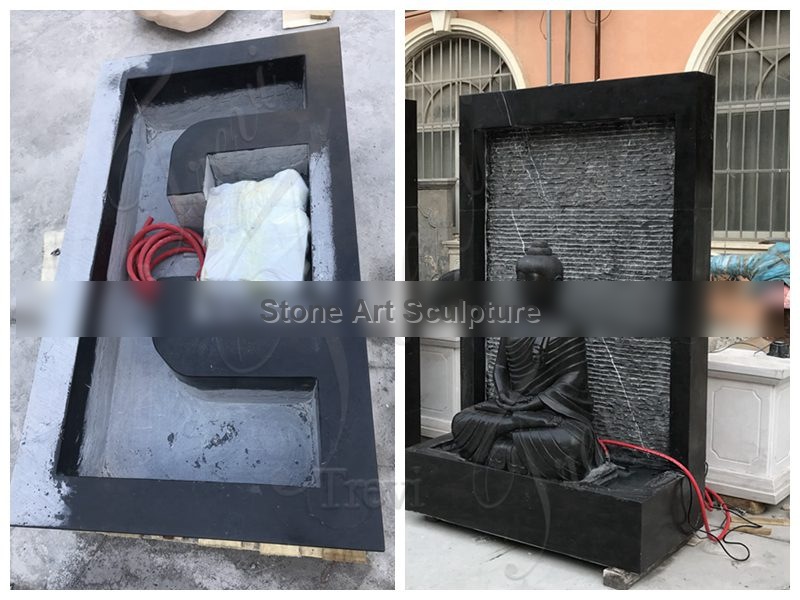 Marble Sitting Buddha Statue for Outdoor Manufacturer MOK1-069 detail image