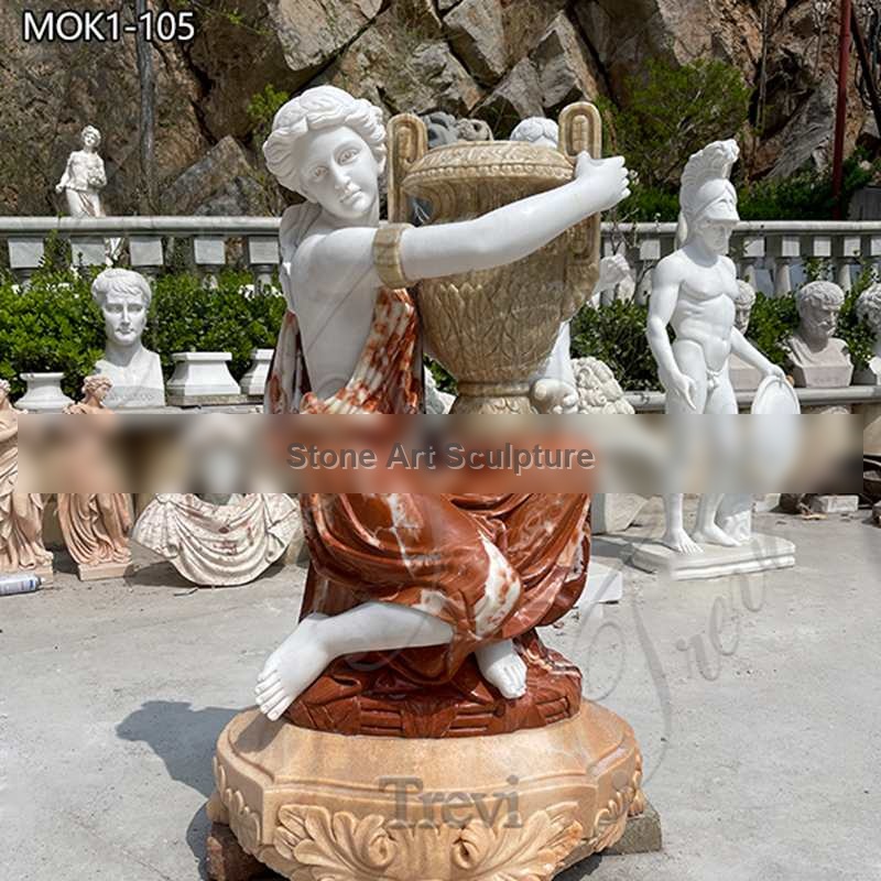 Exquisite Marble Lady Statue Flower Pot for Garden MOK1-105