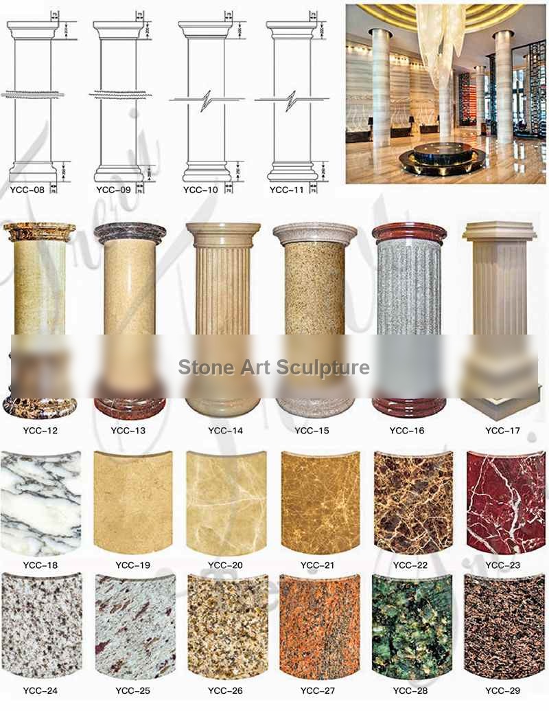 High-Quality Marble Columns for House Decor Supplier MOK1-106 detail image
