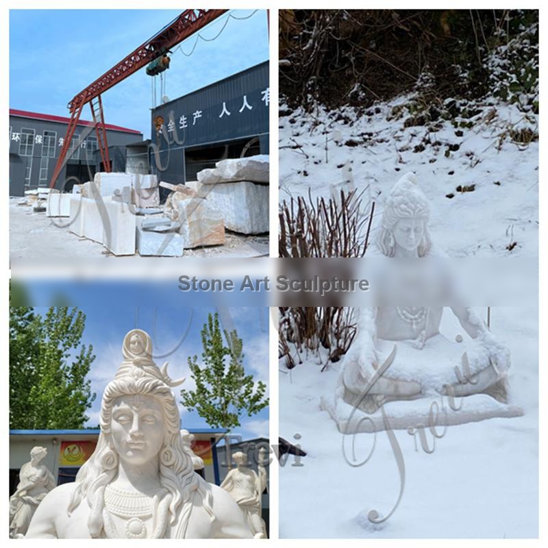 Large Marble Lord Shiva Statue for Outdoor Manufacturer MOK1-111 detail image