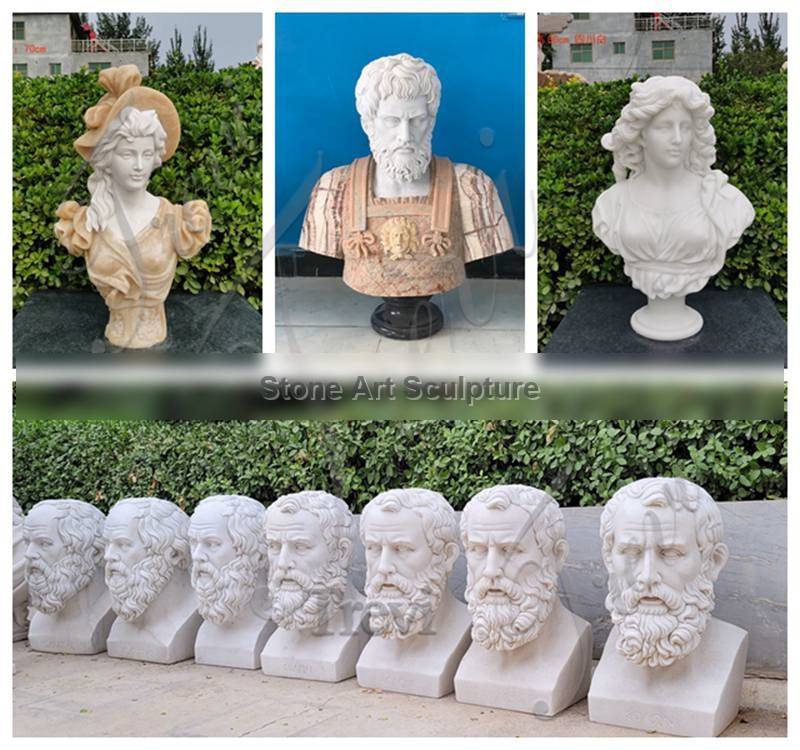 Marble Classical Head Statue for Desk Decor MOK1-114 detail image