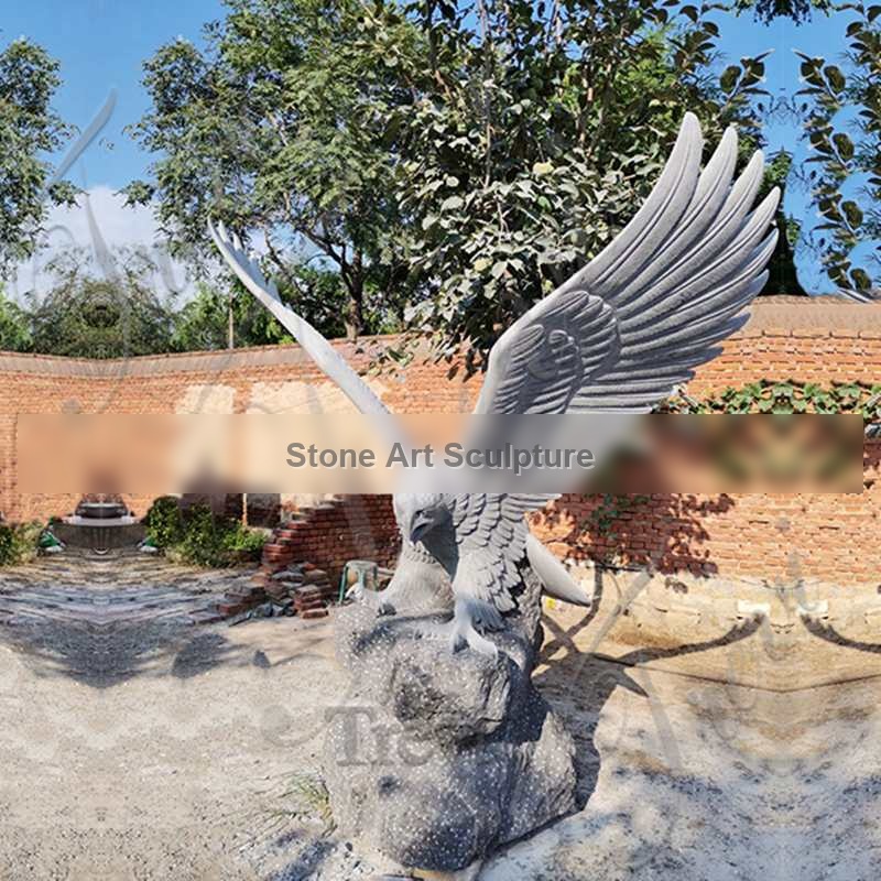 Most Realistic Marble Eagle Statue for Outdoor Decor MOK1-127 detail image
