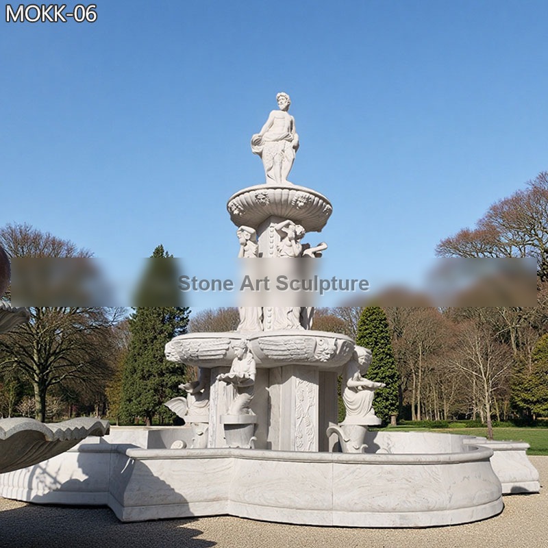 Marble Luxury Water Fountain with Figure Statues for Palace MOKK-06