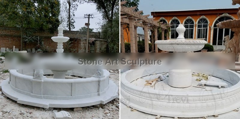Greek Statue Hand Carved Stone Garden Water Fountain for Estate MOKK-107 detail image