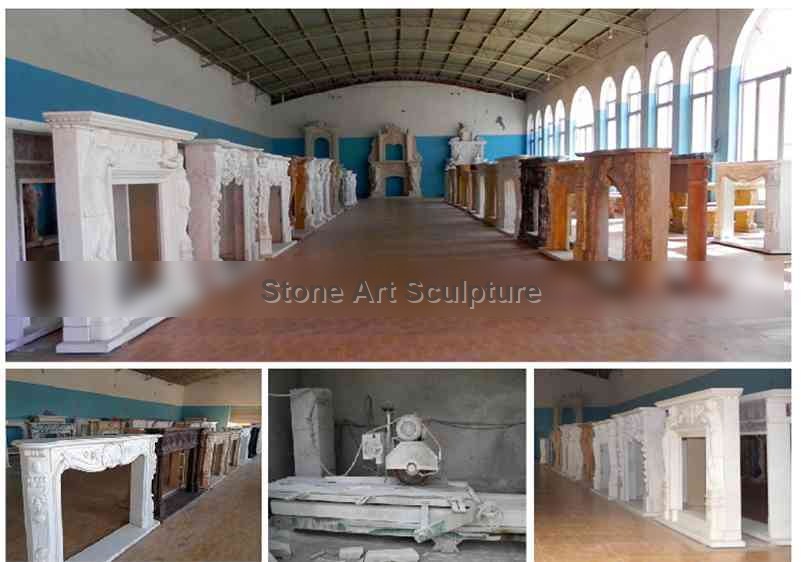 Where to Buy White Marble Fireplace Mantel from Factory MOKK-137 detail image