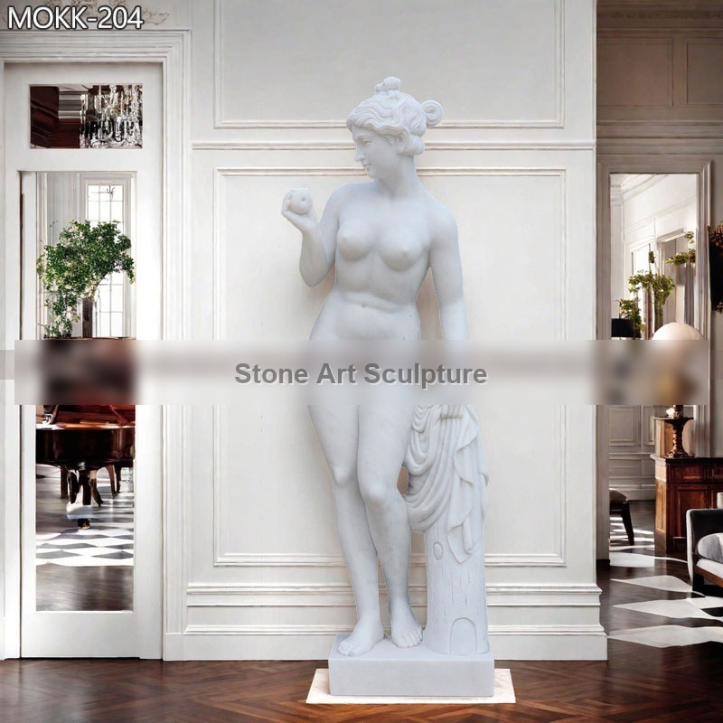 Marble Life Size Venus with Apple Statue for Sale detail image