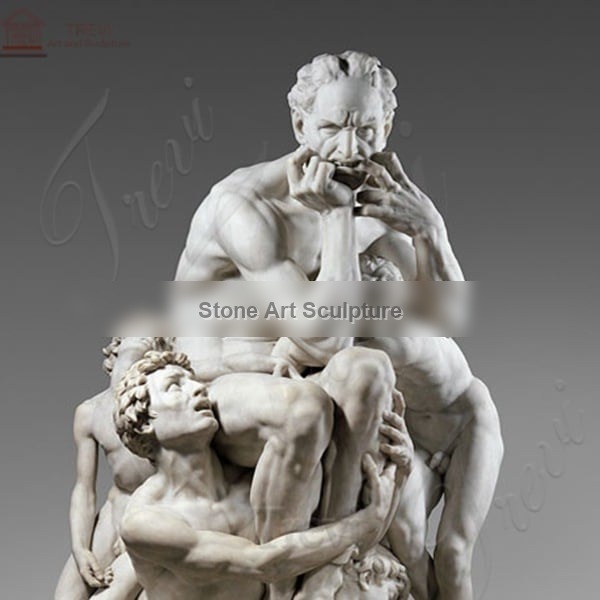 White Famous Marble Sculptures Ugolino and His Sons Life Size for Sale MOKK-209