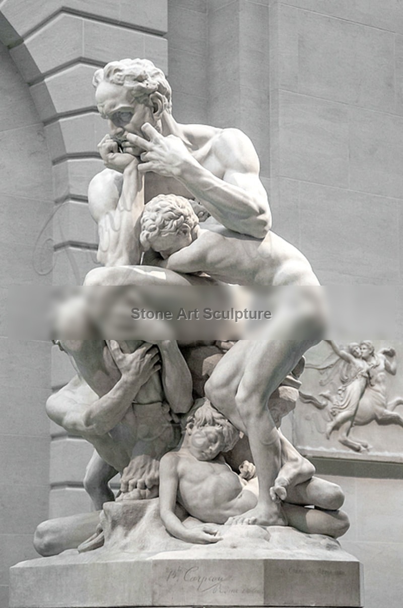 White Famous Marble Sculptures Ugolino and His Sons Life Size for Sale MOKK-209 detail image
