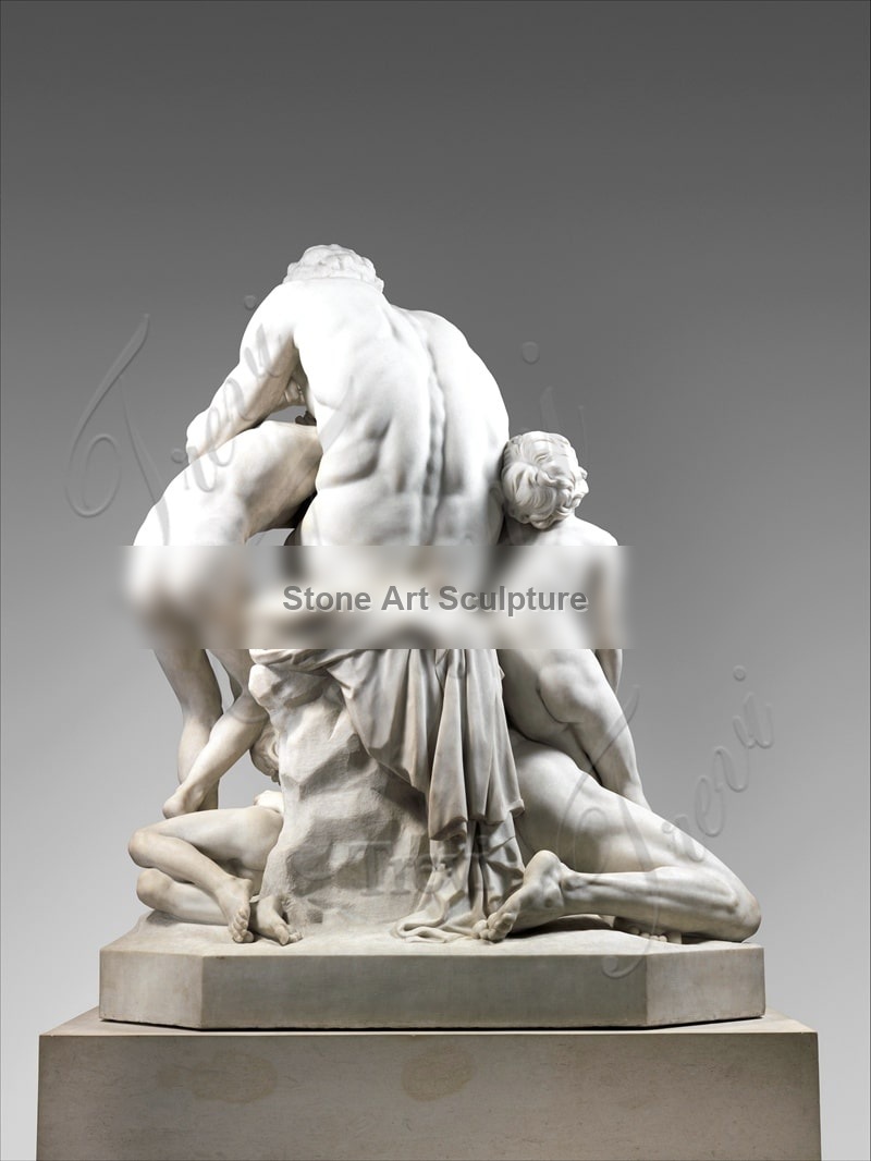 White Famous Marble Sculptures Ugolino and His Sons Life Size for Sale MOKK-209 detail image