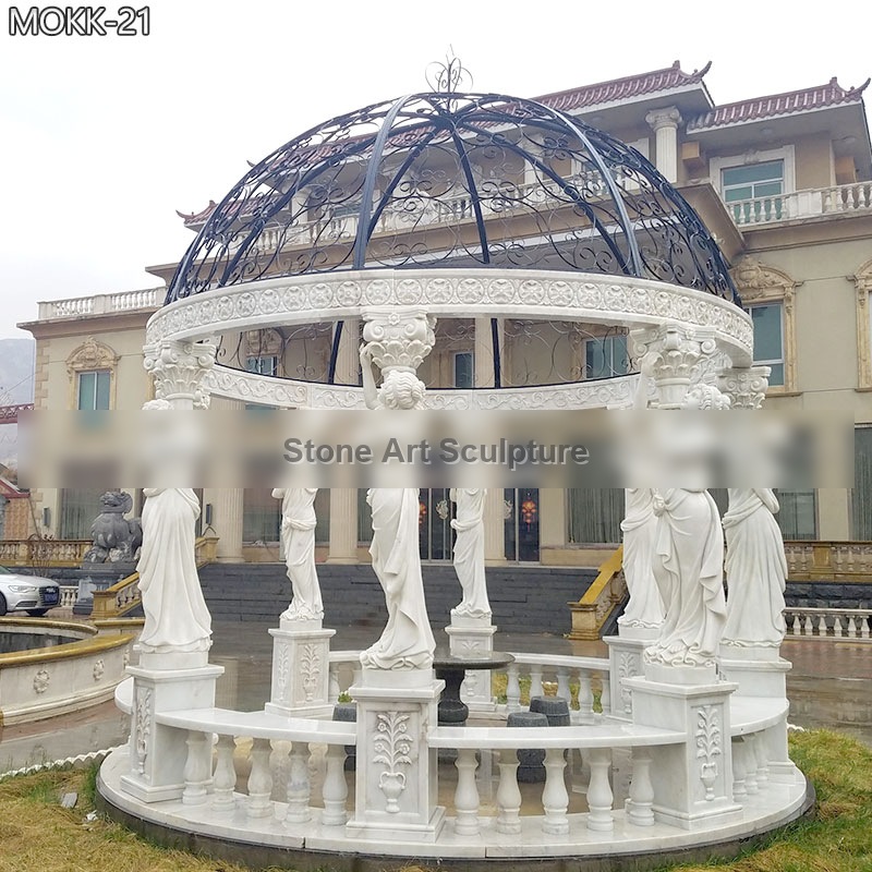 Popular Marble Column Gazebos for Sale Manufacturer MOKK-21 detail image