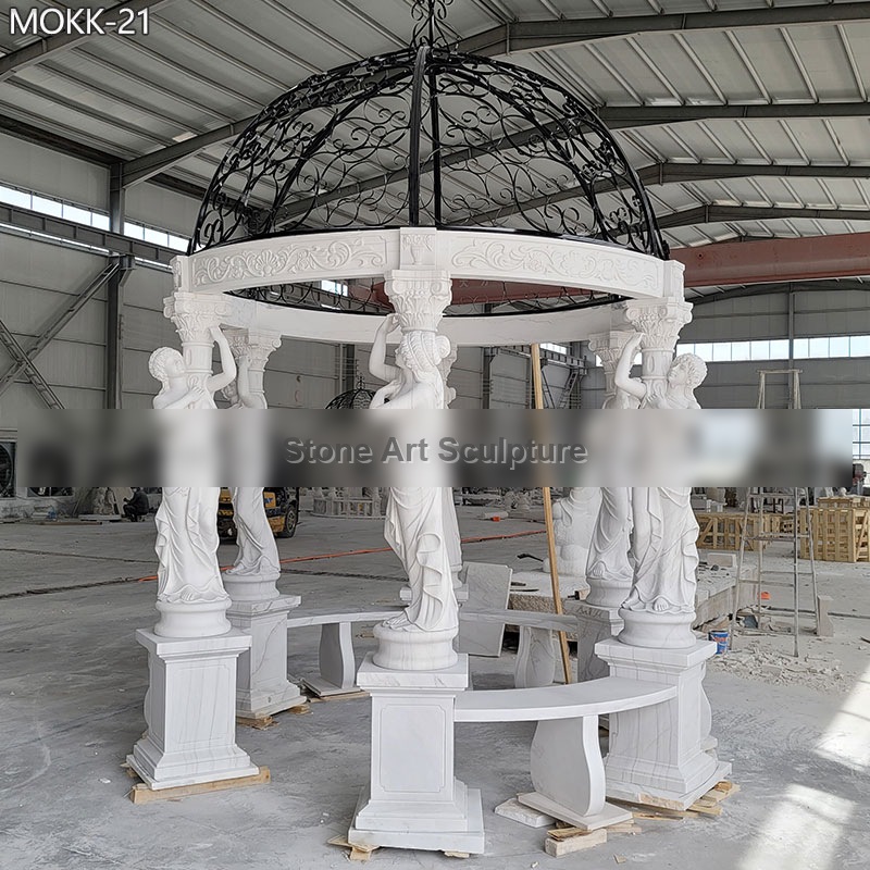 Popular Marble Column Gazebos for Sale Manufacturer MOKK-21 detail image