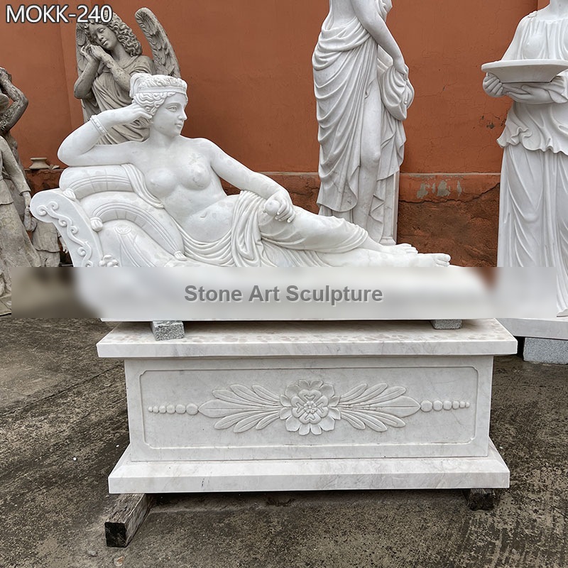 Pauline Bonaparte as Venus Victrix Statue for Sale detail image