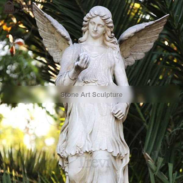 Life Size Garden Marble Angel with Wings Statues for sale MOKK-242