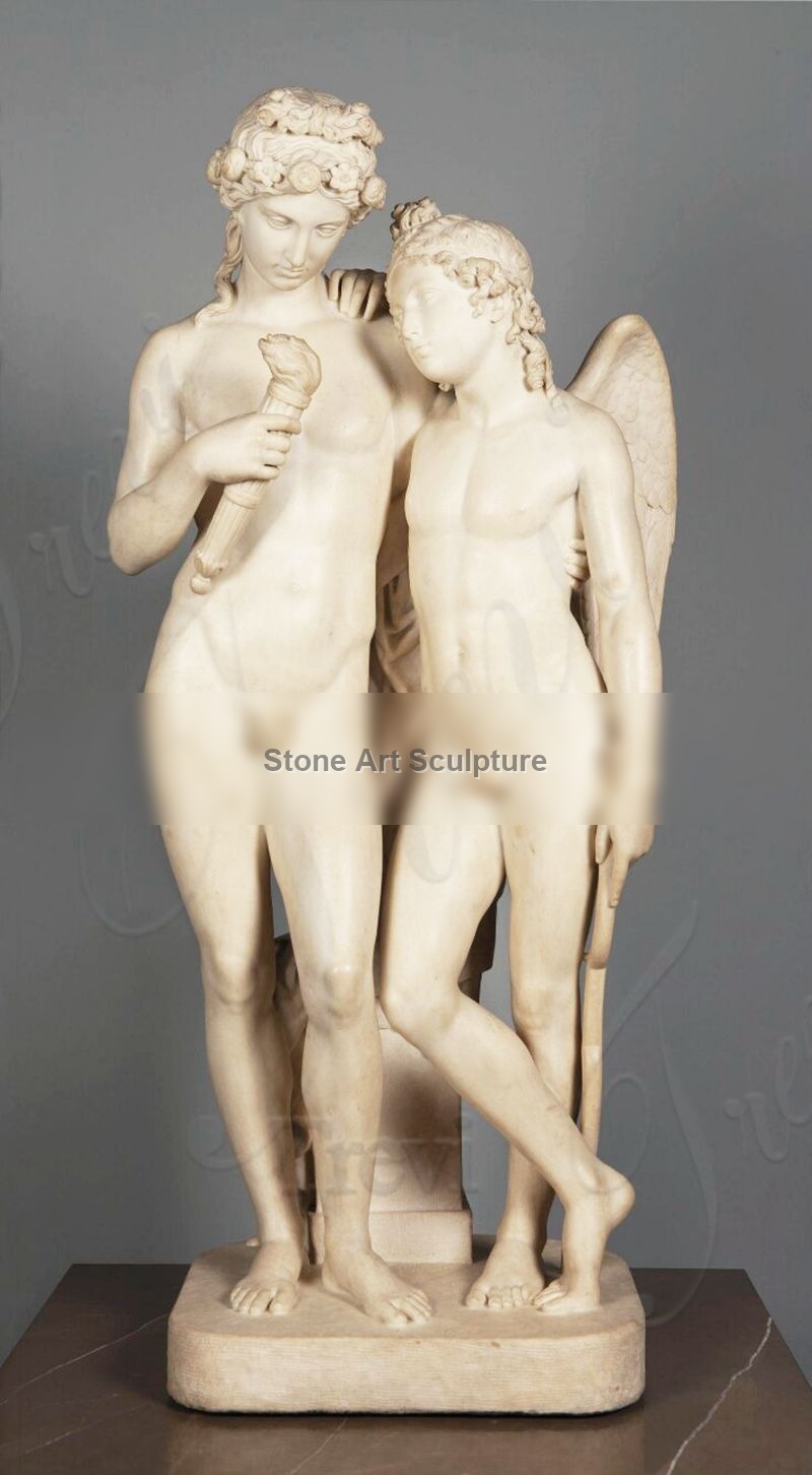 Marble Cupid Statue Cupid kindling the Torch of Hymen For Sale MOKK-267 detail image