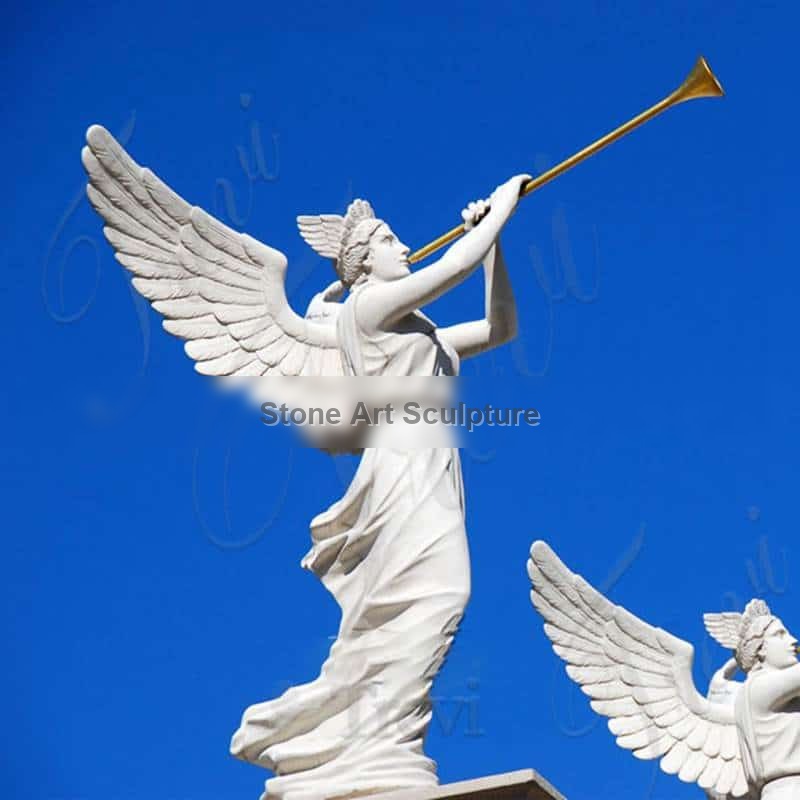 Large Famous Angel Marble Garden Statue Square Decoration MOKK-276 detail image