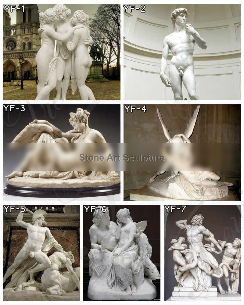 Life Size Cupid and Psyche Marble Garden Statue for Sale MOKK-317 detail image