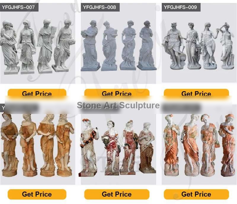 Seasons Goddess Outdoor Marble Garden Statue for Sale MOKK-331 detail image