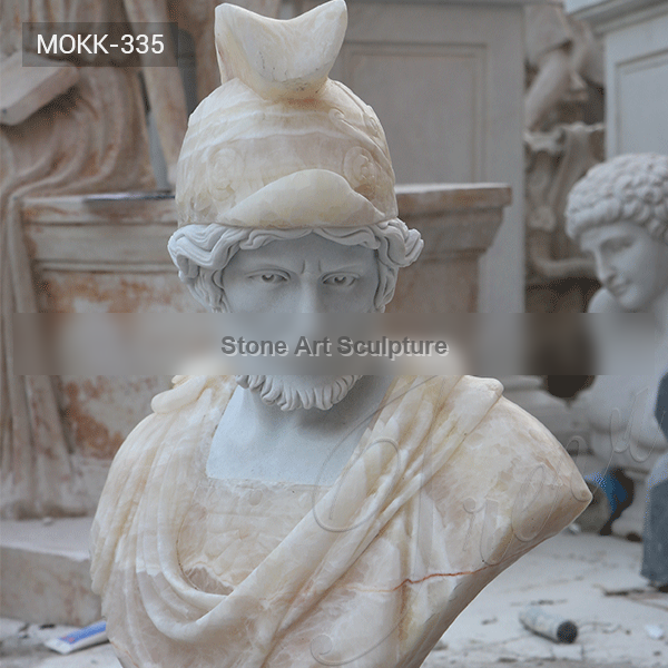 Classical Life Size Roman Marble Bust Statue of a Man for Sale MOKK-335