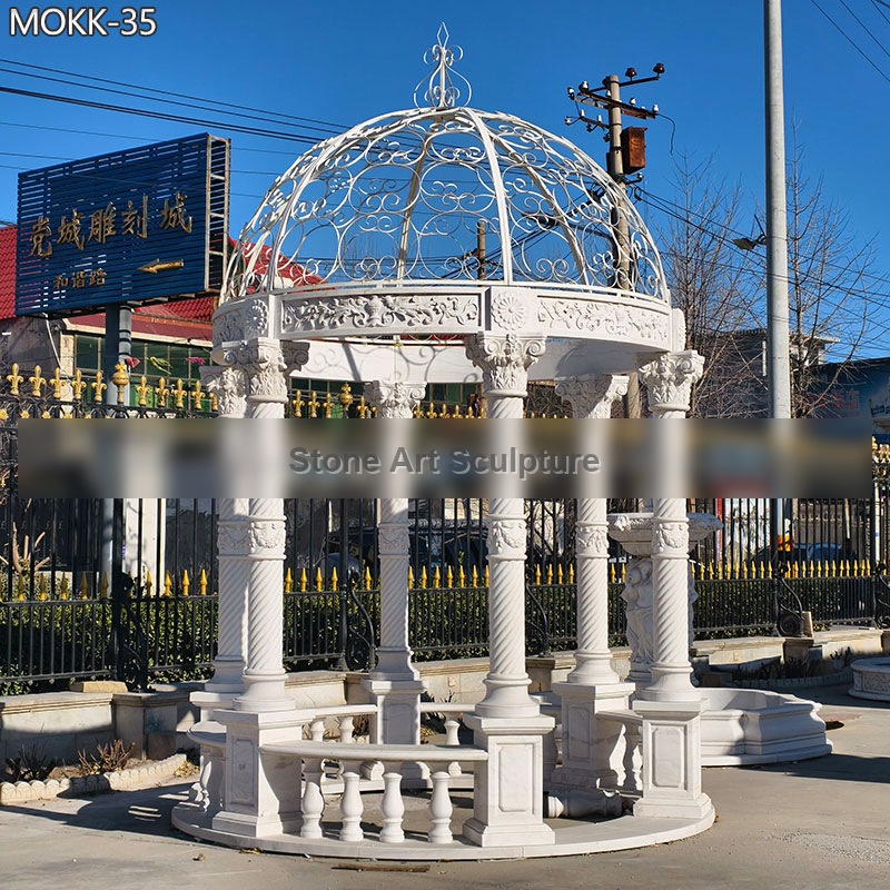 Classical Marble Gazebo Project for Villa Landscape project image