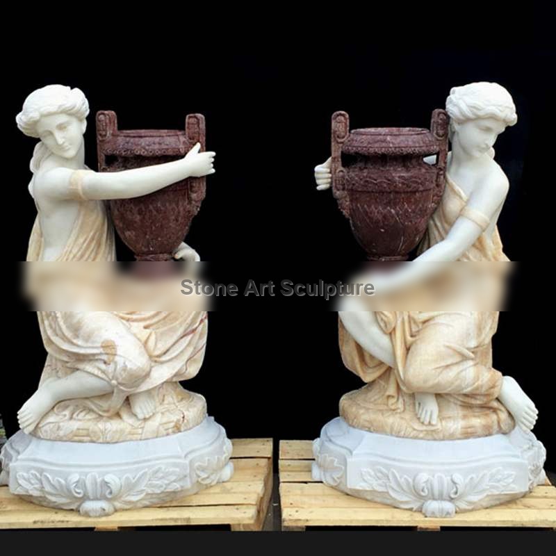 Hot Sale Large Modern Outdoor Plant Pots Carved Figure Statue for Sale MOKK-43-2 detail image