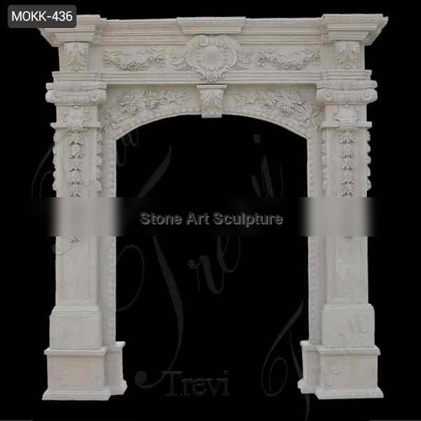 High Quality Beautiful White Marble Door Frame Design Supplier MOKK-436
