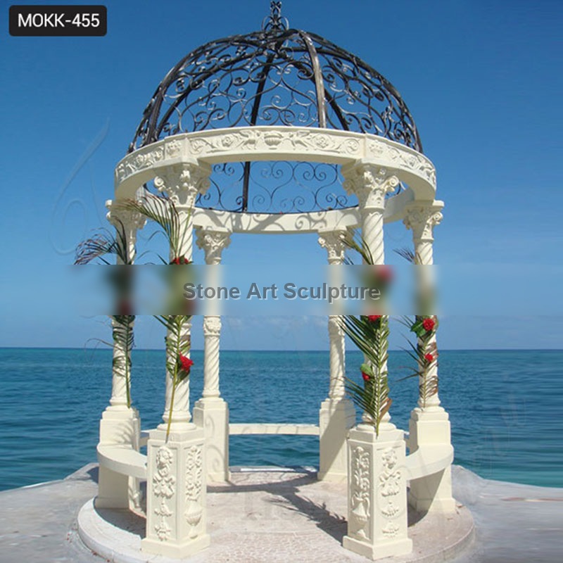 Home Depot Gazebos Outdoor Gazebo Wedding Gazebo Decor Marble Gazebo for Sale MOKK-455 detail image
