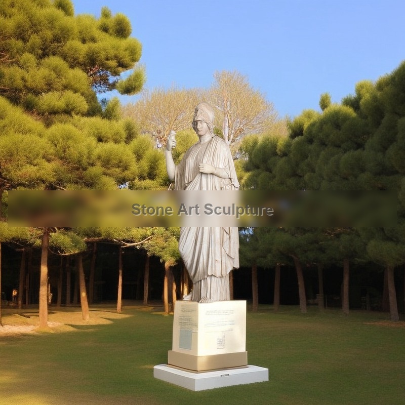 Antique Life size Athena Marble Statue Garden Decoration MOKK-537 detail image