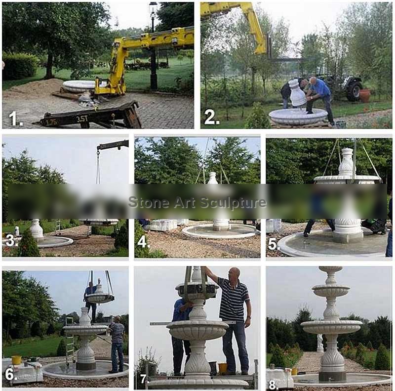Custom Made Marble Stone Tiered Water Fountain Manufacturer MOKK-549 detail image