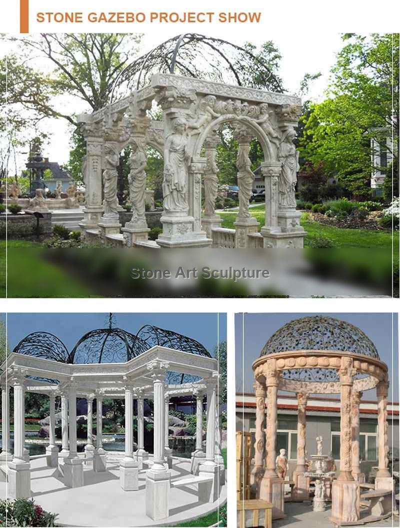 Large Outdoor Roman Marble Column Gazebo from Factory Supply MOKK-553 detail image