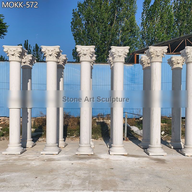 Marble Outdoor Ancient Roman Columns Pillars for Sale MOKK-572 detail image